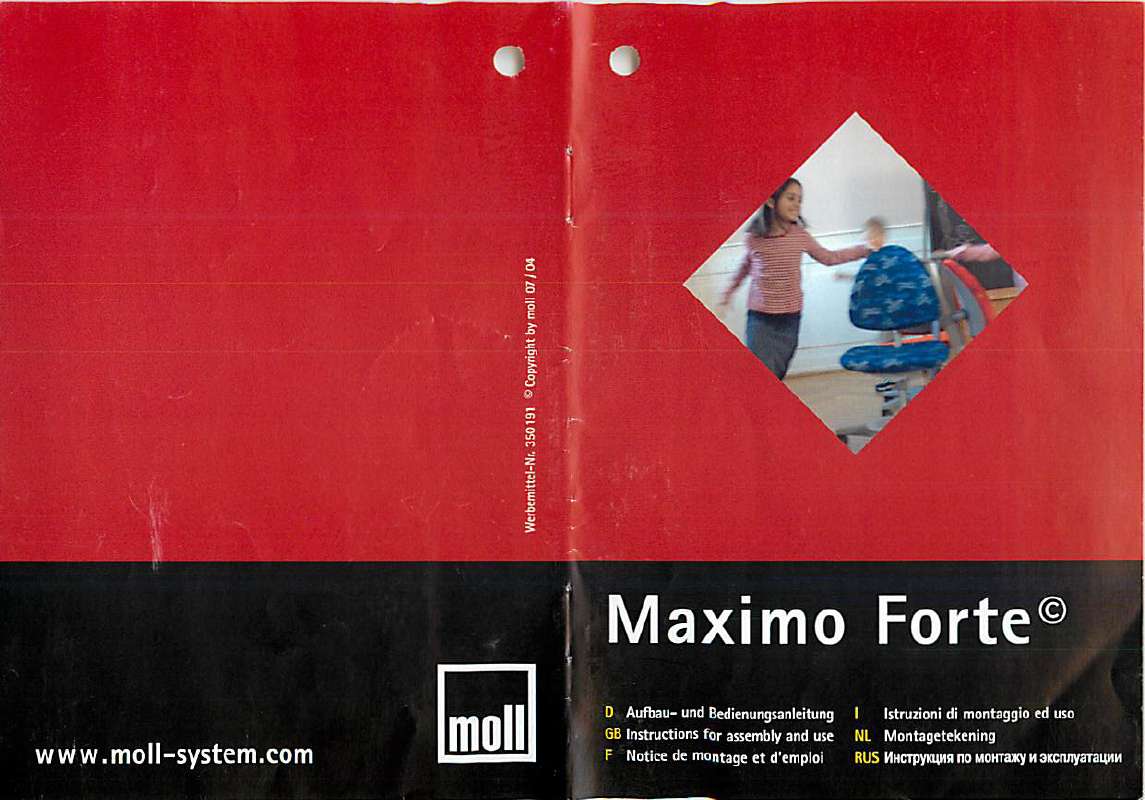 Guide utilisation  MOLL SYSTEM MAXIMO FORTE  de la marque MOLL SYSTEM