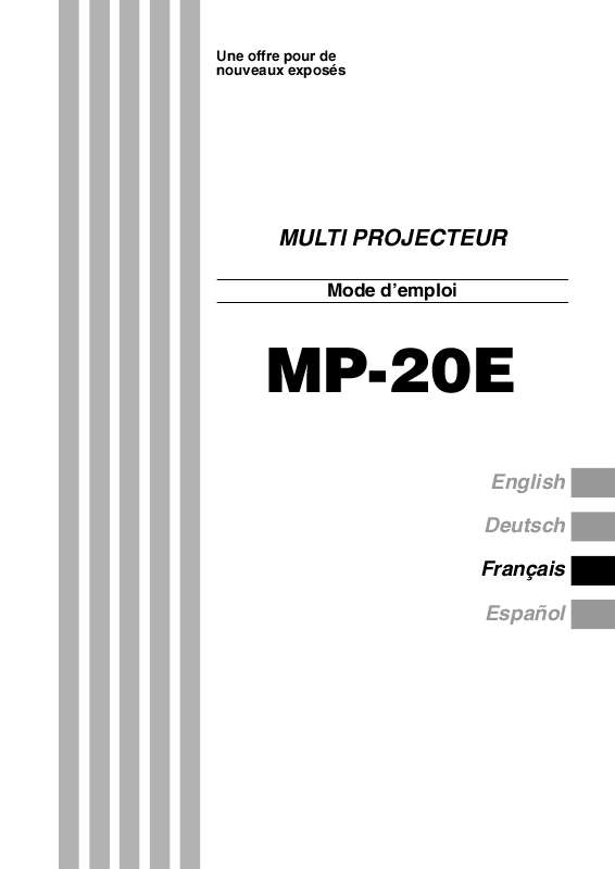 Guide utilisation  AVIO MP-20E  de la marque AVIO