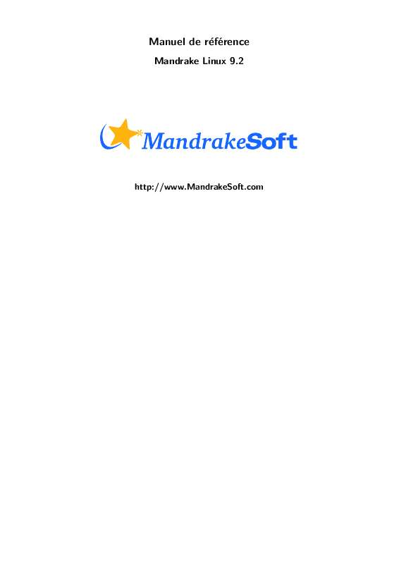 Guide utilisation  MANDRAKE LINUX 9.2  de la marque MANDRAKE