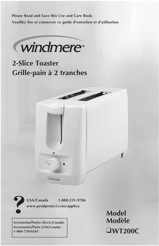 Guide utilisation  WINDMERE WT200C  de la marque WINDMERE