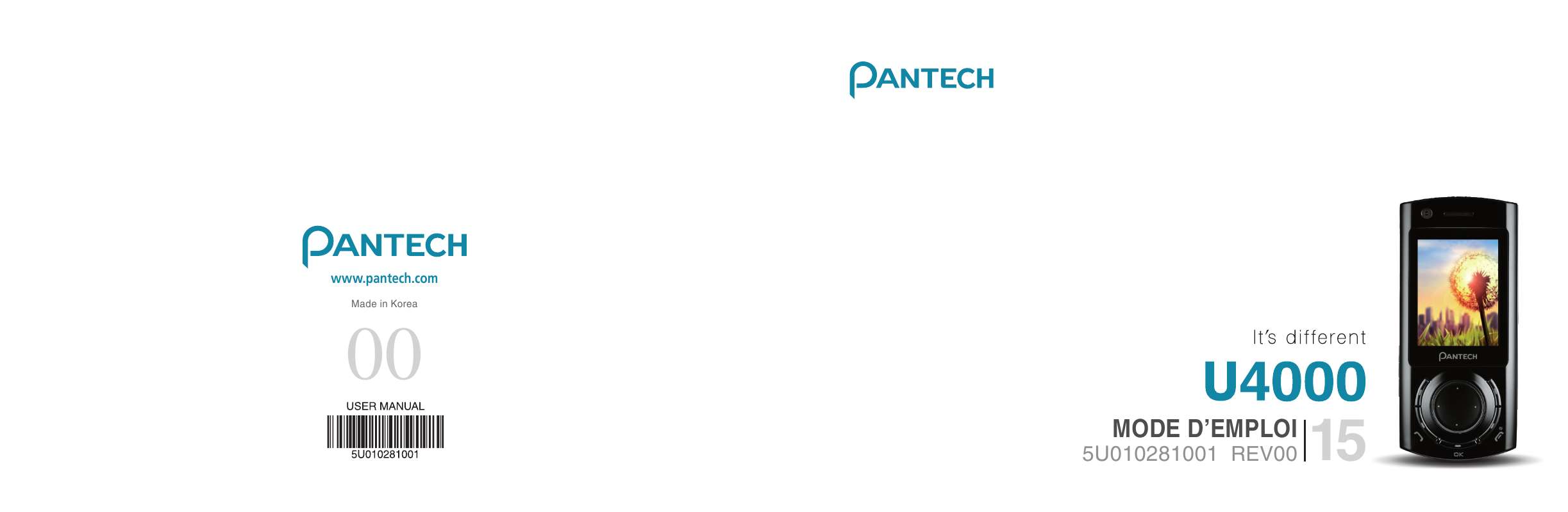 Guide utilisation PANTECH U4000  de la marque PANTECH