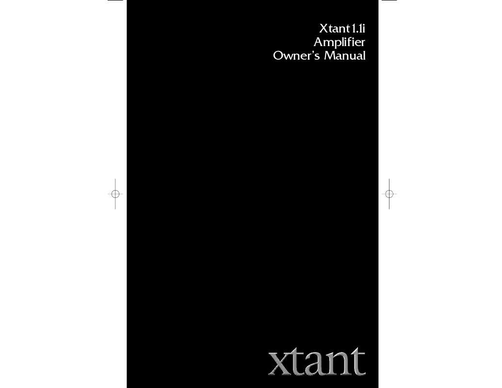 Guide utilisation  XTANT XTANT1.1I  de la marque XTANT