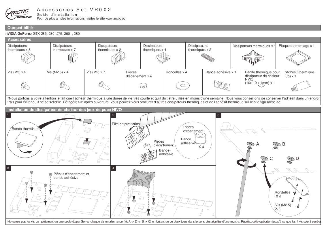 Guide utilisation  ARTIC COOLING VR002  de la marque ARTIC COOLING