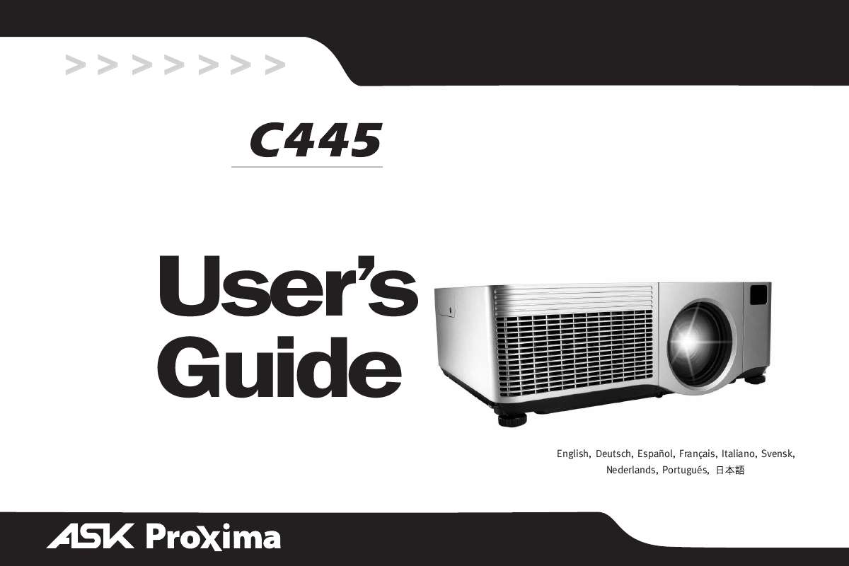 Guide utilisation ASK PROXIMA C445  de la marque ASK PROXIMA