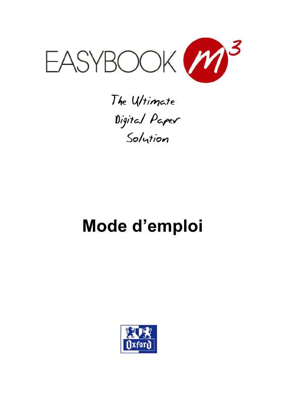 Guide utilisation  OXFORD EASYBOOK M3  de la marque OXFORD