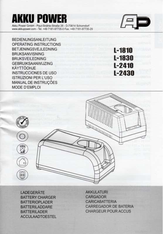Guide utilisation  AKKU POWER L-2410  de la marque AKKU POWER