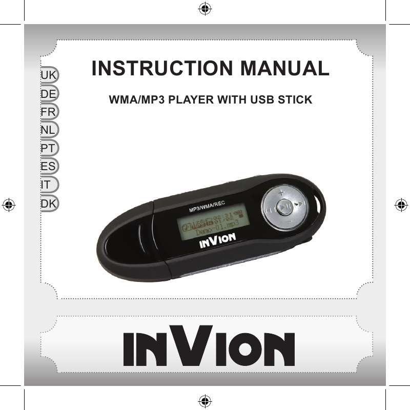 Guide utilisation  INVION WMA MP3 PLAYER WITH USB STICK  de la marque INVION