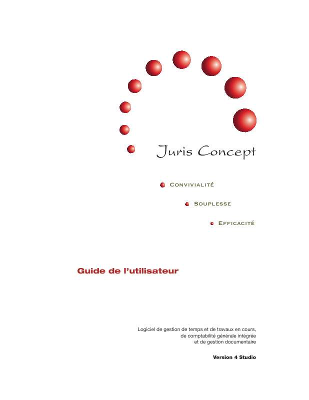Guide utilisation  JURIS CONCEPT VERSION 4 STUDIO  de la marque JURIS CONCEPT