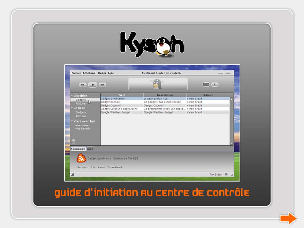 Guide utilisation KYSOH CONTROL CENTER  de la marque KYSOH