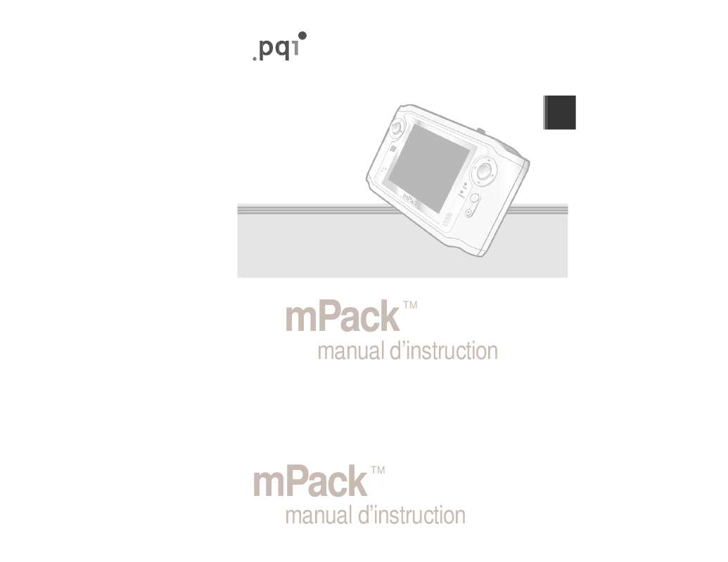 Guide utilisation  PQI MPACK  de la marque PQI