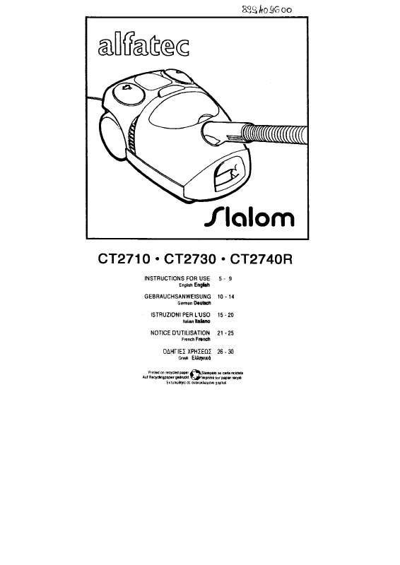 Guide utilisation ALFATEC CT2710 de la marque ALFATEC