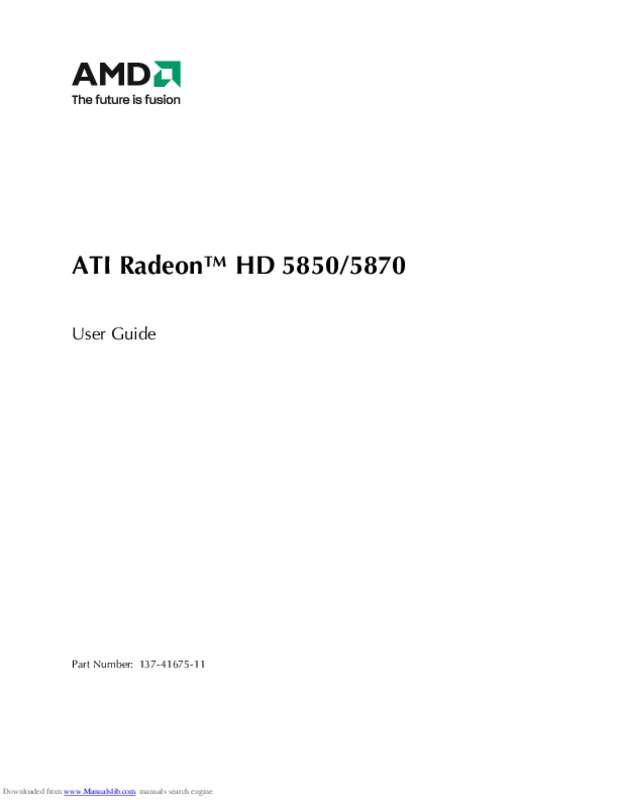 Guide utilisation ATI RADEON HD 5770  de la marque ATI