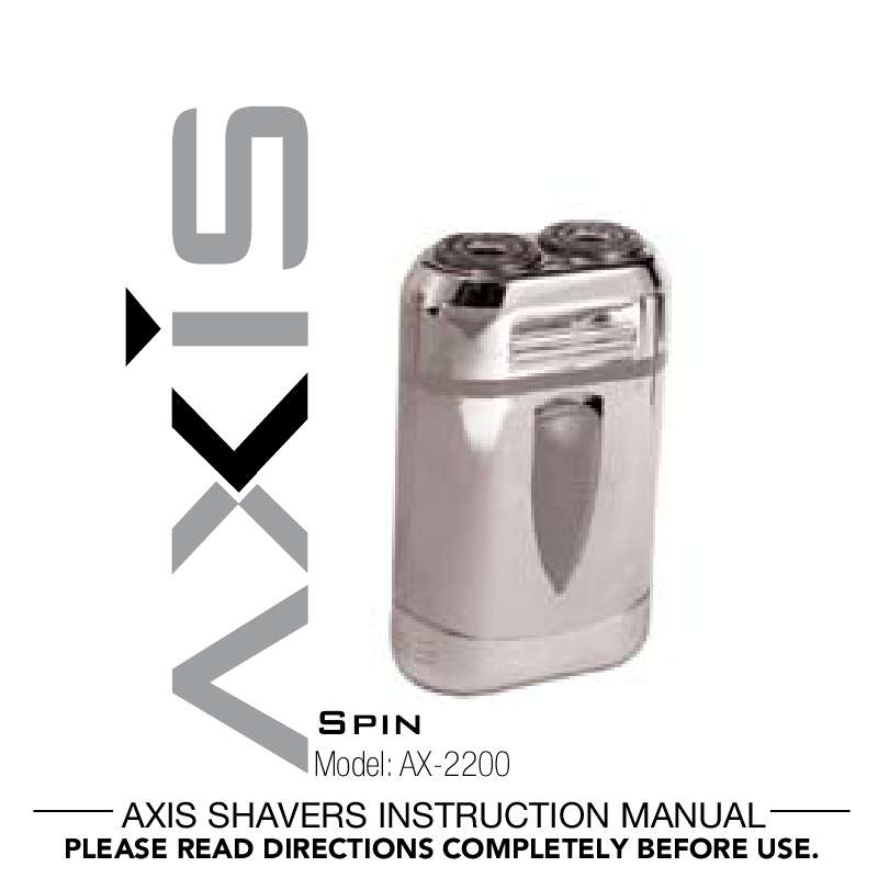 Guide utilisation  AXIS SPIN AX-2200  de la marque AXIS