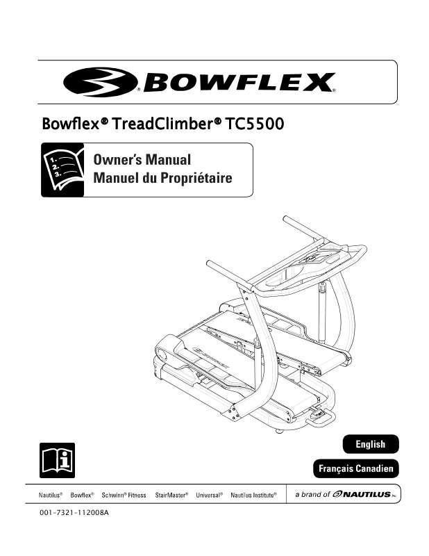 Guide utilisation  BOWFLEX TC5500  de la marque BOWFLEX