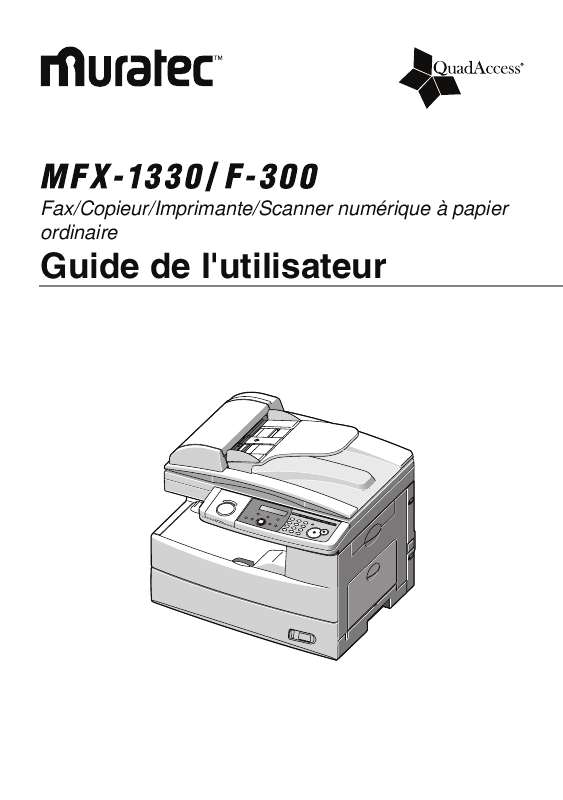 Guide utilisation  MURATEC MFX-1330  de la marque MURATEC
