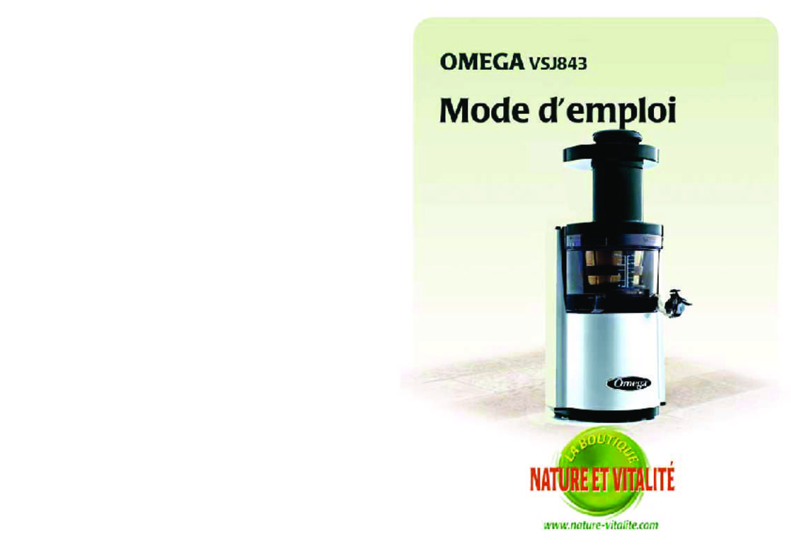 Guide utilisation OMEGA VSJ843  de la marque OMEGA