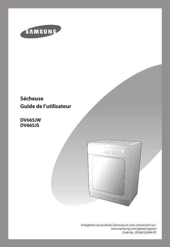Guide utilisation SAMSUNG DV665JW de la marque SAMSUNG