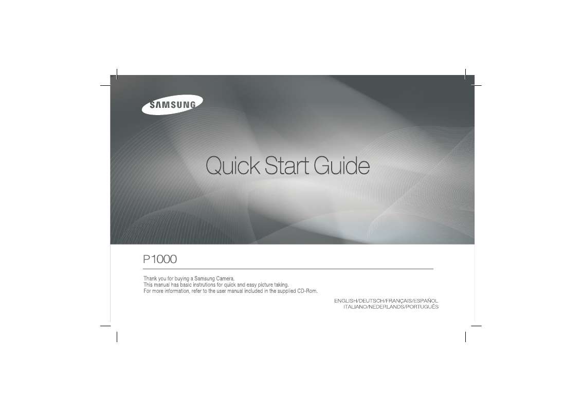 Guide utilisation SAMSUNG P1000  - QUICK START GUIDE (VER.2.0) de la marque SAMSUNG