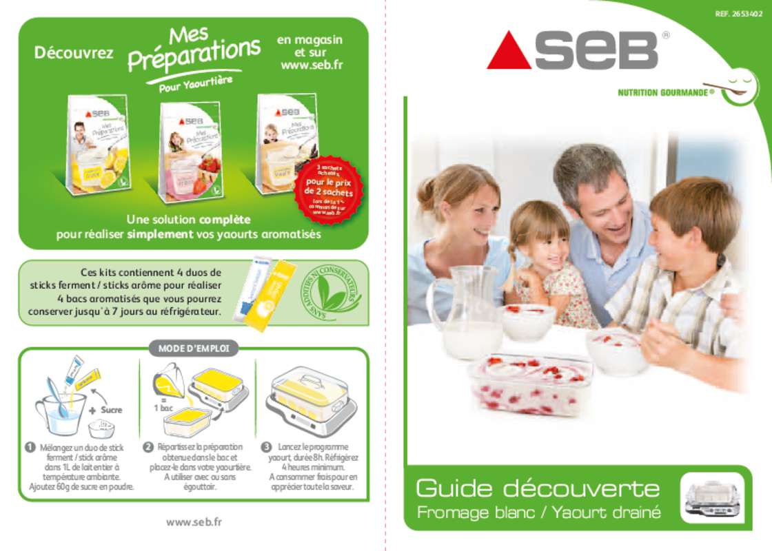 Guide utilisation  SEB 2653401  de la marque SEB