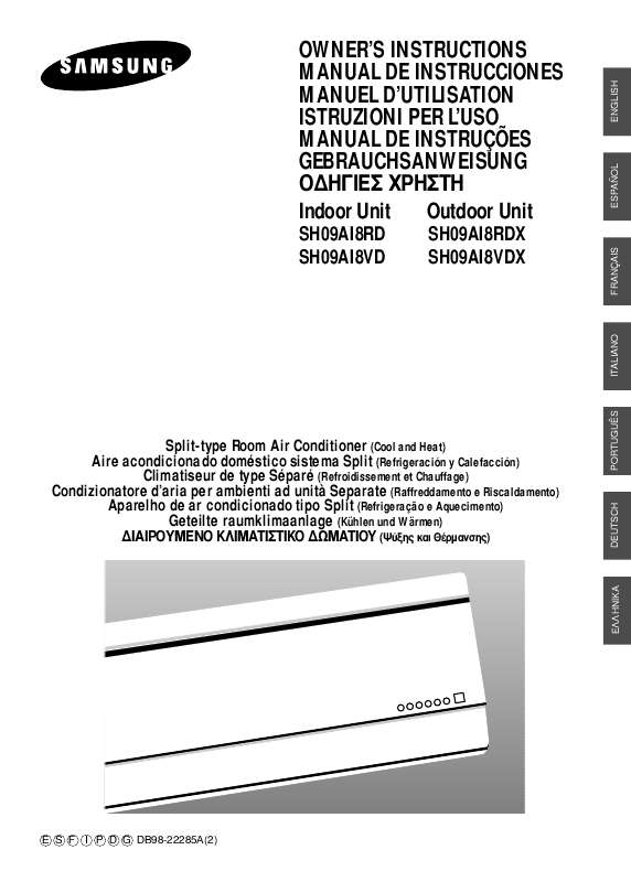 Guide utilisation SAMSUNG SH-09AI8RD/SER  de la marque SAMSUNG