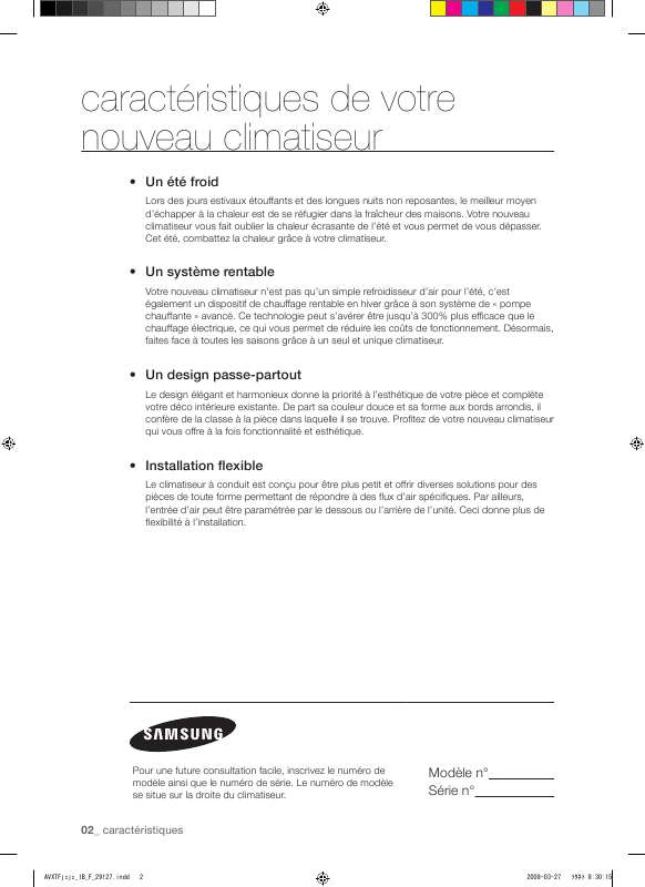 Guide utilisation SAMSUNG AV-XTFH056EE  de la marque SAMSUNG