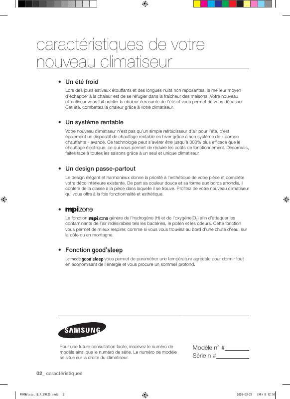 Guide utilisation SAMSUNG AV-XWVH028EE  de la marque SAMSUNG