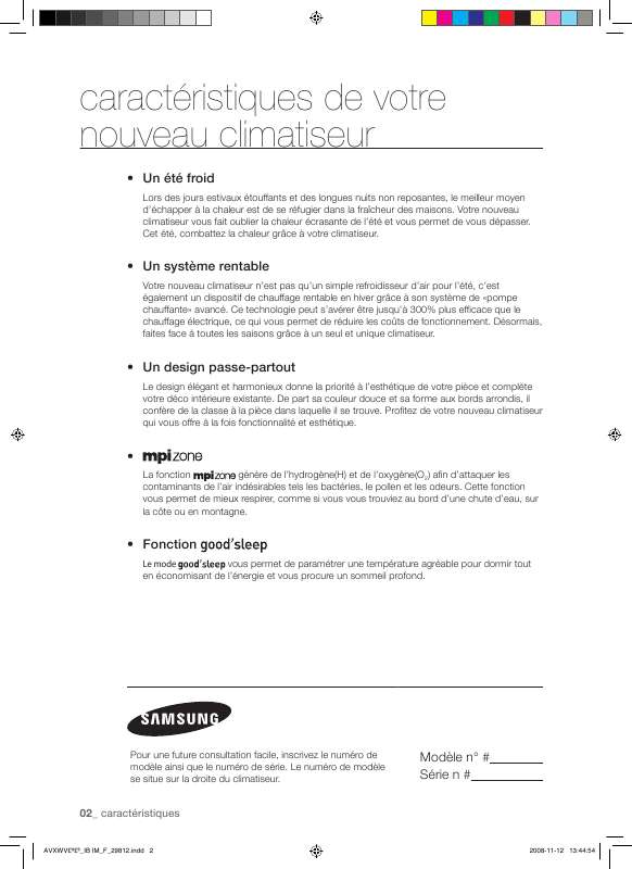 Guide utilisation  SAMSUNG NH036VHXEA  de la marque SAMSUNG