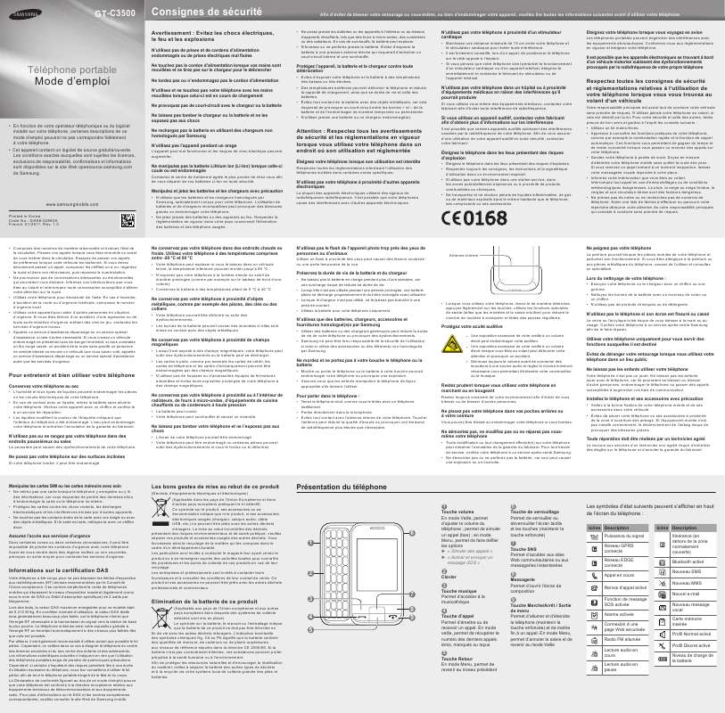 Guide utilisation SAMSUNG CHAT 350  de la marque SAMSUNG