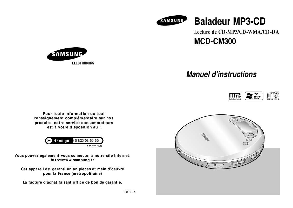 Guide utilisation SAMSUNG MCD-CM300  de la marque SAMSUNG