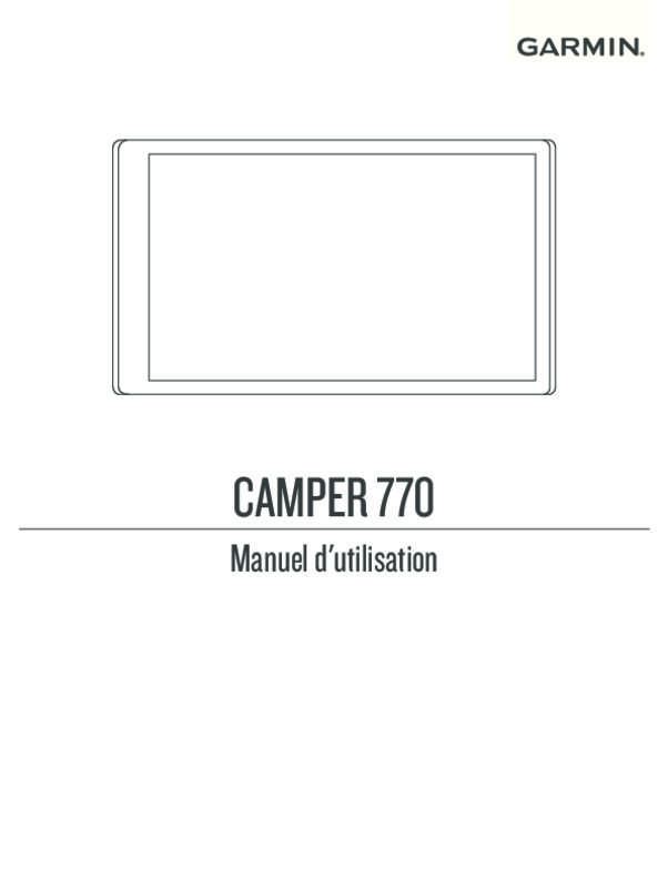Guide utilisation GARMIN CAMPER 770 LMT-D  de la marque GARMIN
