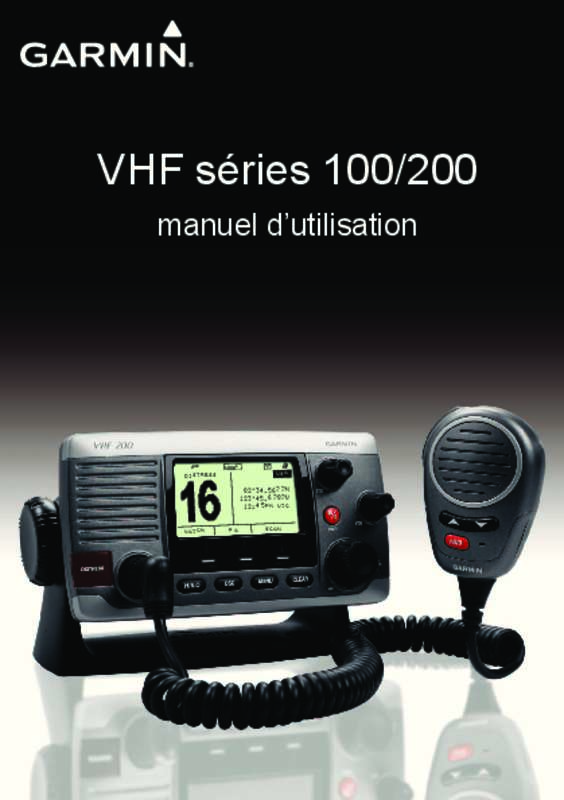 Guide utilisation GARMIN VHF 200I  de la marque GARMIN