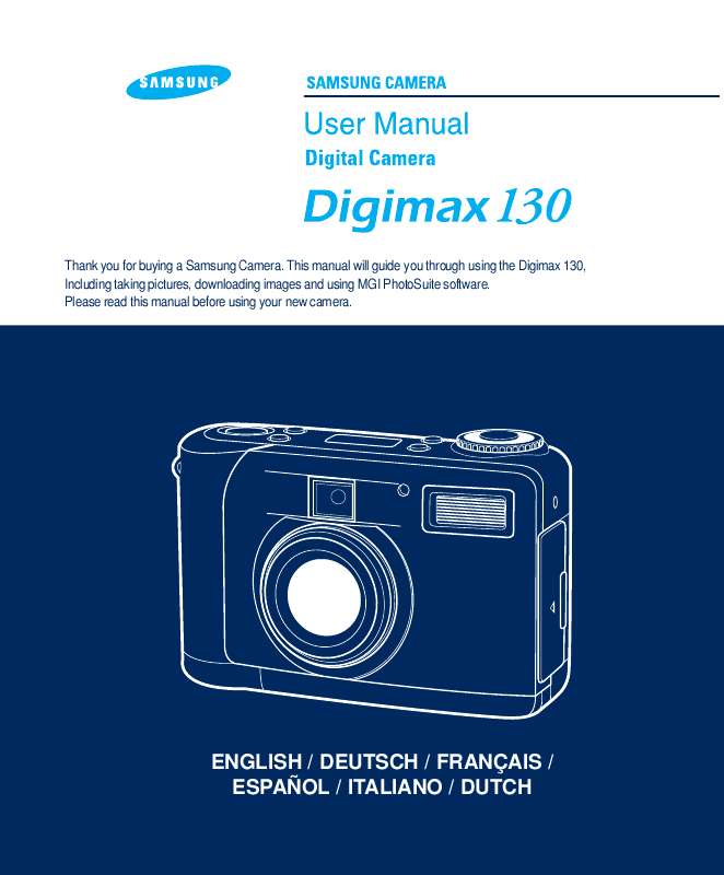 Guide utilisation SAMSUNG DIGIMAX130  de la marque SAMSUNG