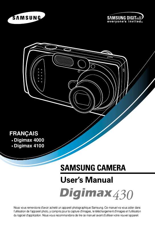 Guide utilisation SAMSUNG DIGIMAX4100  de la marque SAMSUNG