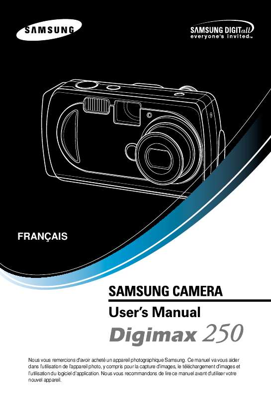 Guide utilisation SAMSUNG DIGIMAX250  de la marque SAMSUNG