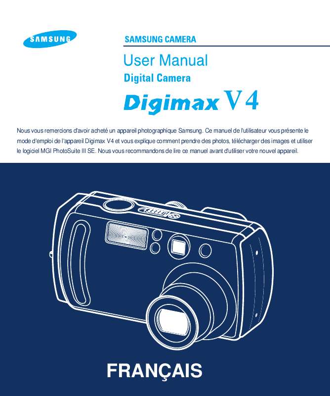Guide utilisation SAMSUNG DIGIMAXV4  de la marque SAMSUNG