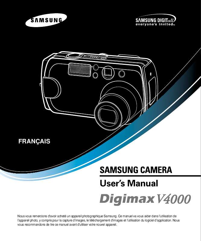 Guide utilisation SAMSUNG DIGIMAXV4000  de la marque SAMSUNG