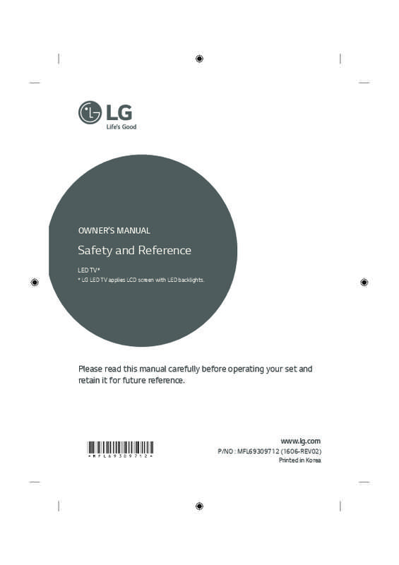 Guide utilisation LG 32LH530V  de la marque LG