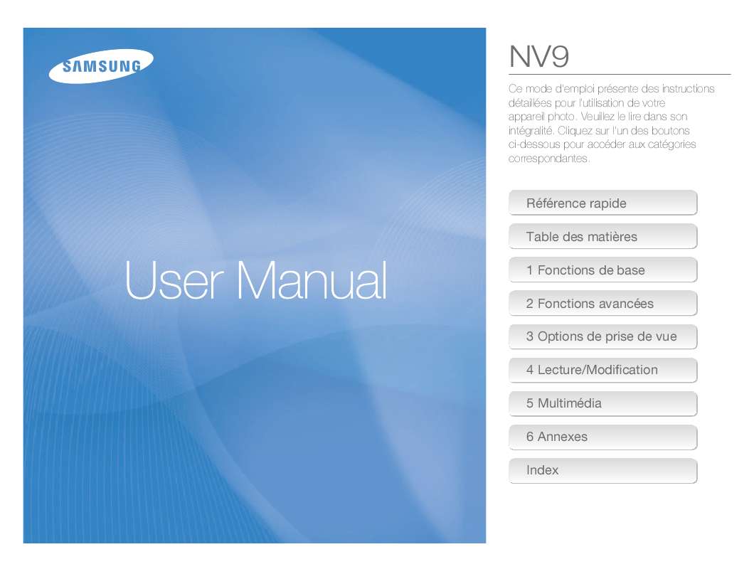 Guide utilisation SAMSUNG NV9-BLACK  de la marque SAMSUNG