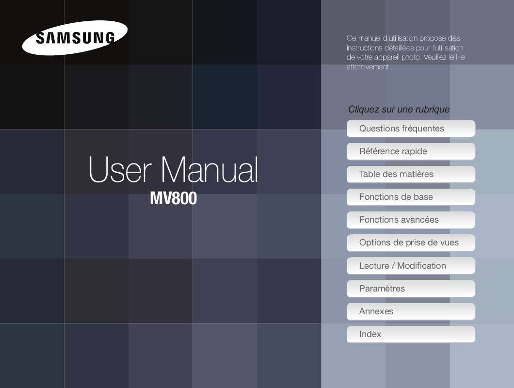 Guide utilisation SAMSUNG MV800  de la marque SAMSUNG