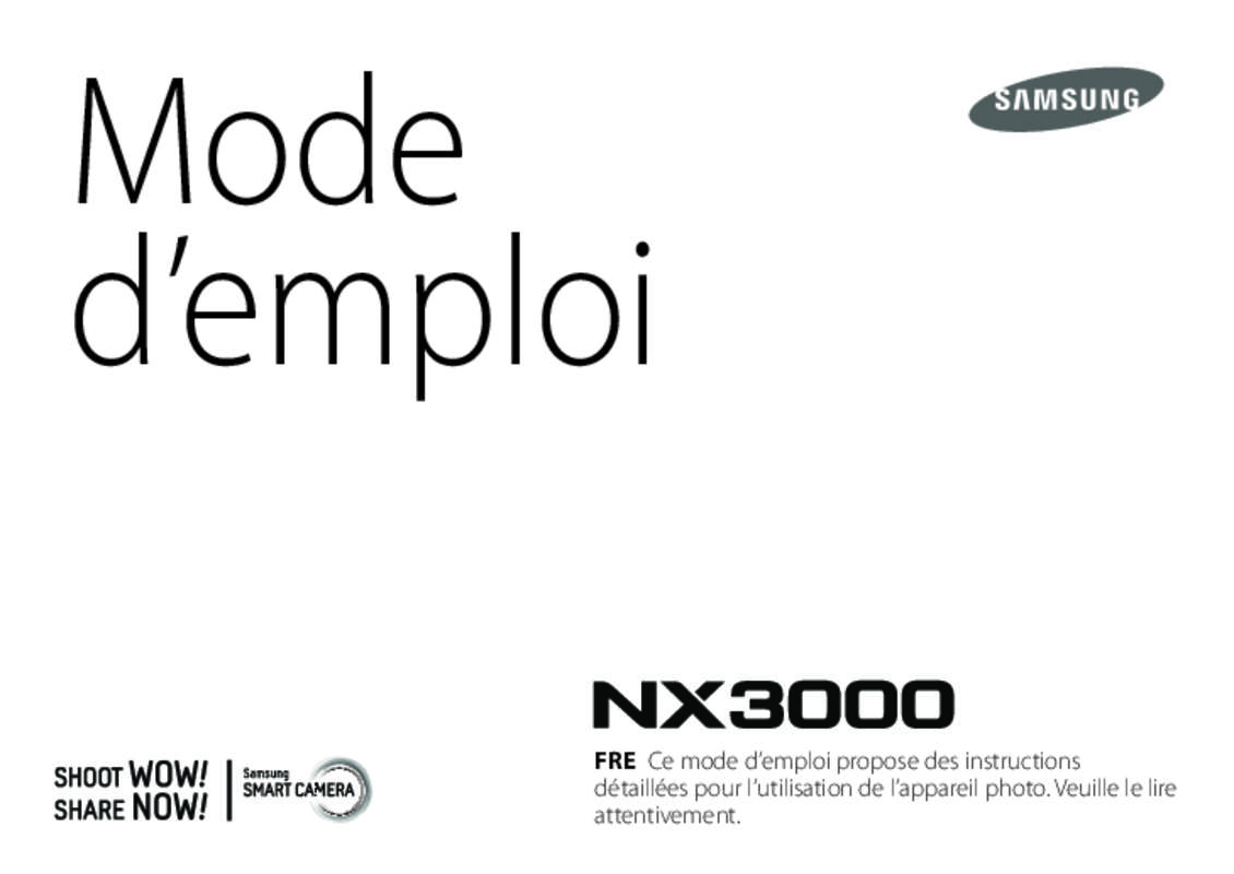 Guide utilisation SAMSUNG NX3000  de la marque SAMSUNG