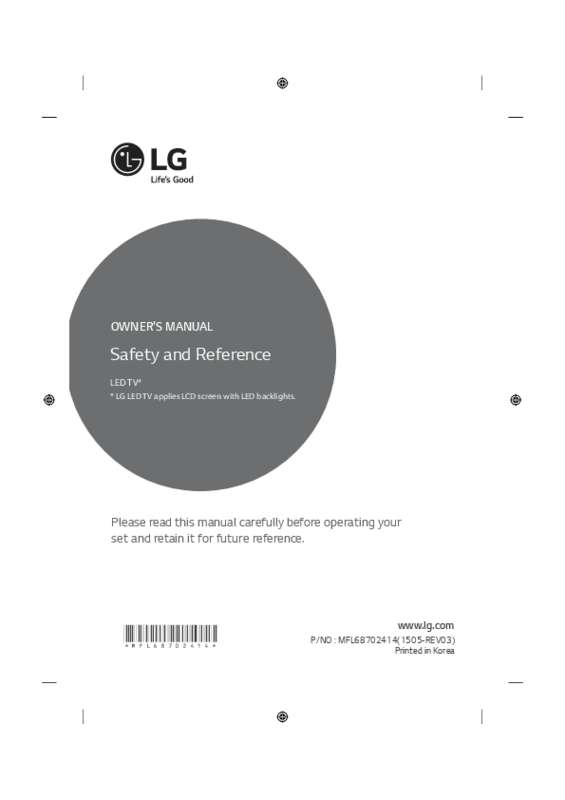 Guide utilisation LG 49LJ5150V  de la marque LG