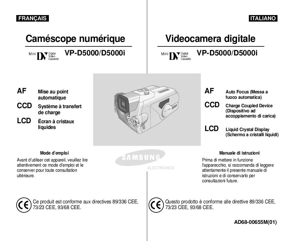 Guide utilisation SAMSUNG VP-D5000I  de la marque SAMSUNG