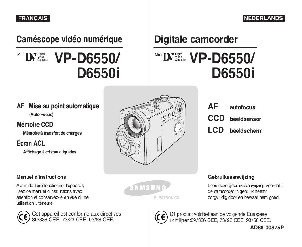 Guide utilisation SAMSUNG VP-D6550I  de la marque SAMSUNG