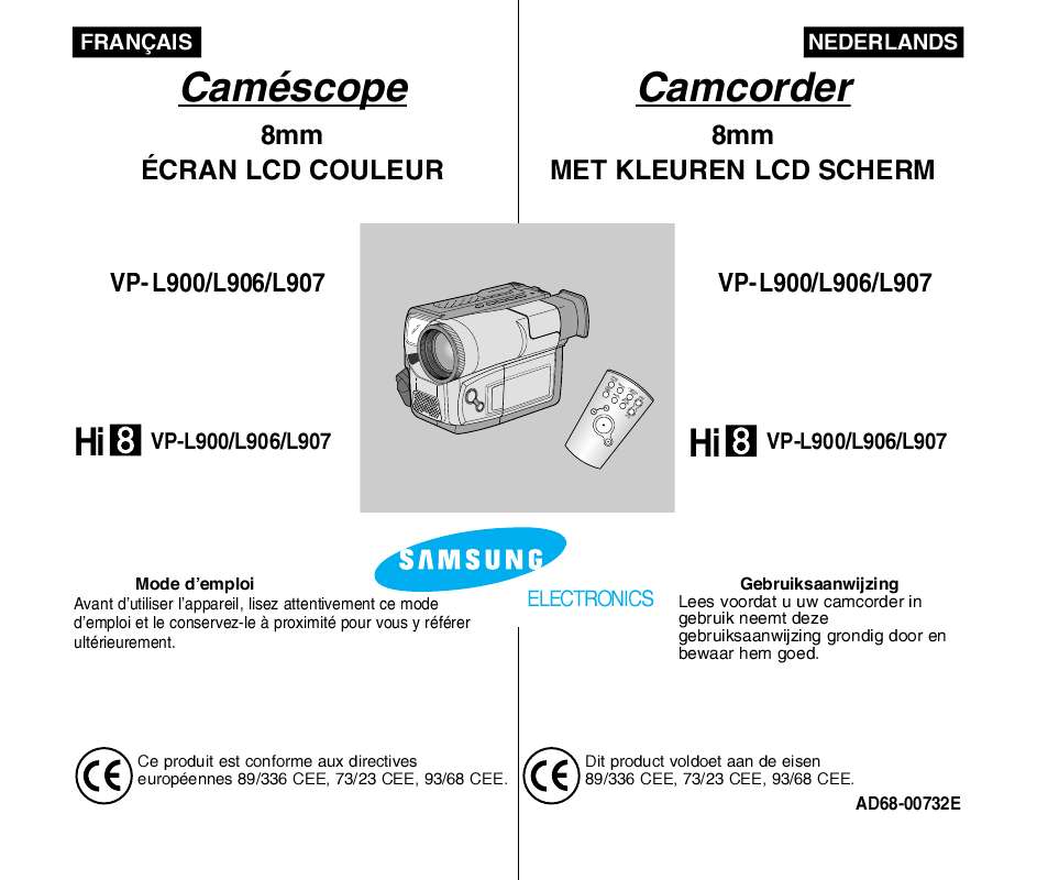 Guide utilisation SAMSUNG VP-L900  de la marque SAMSUNG