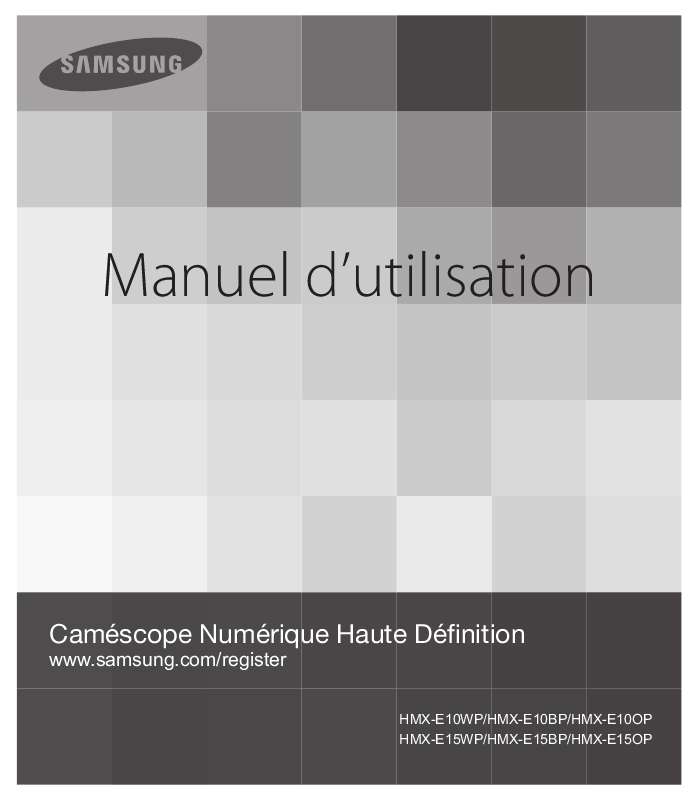 Guide utilisation SAMSUNG HMX-E10BP  de la marque SAMSUNG