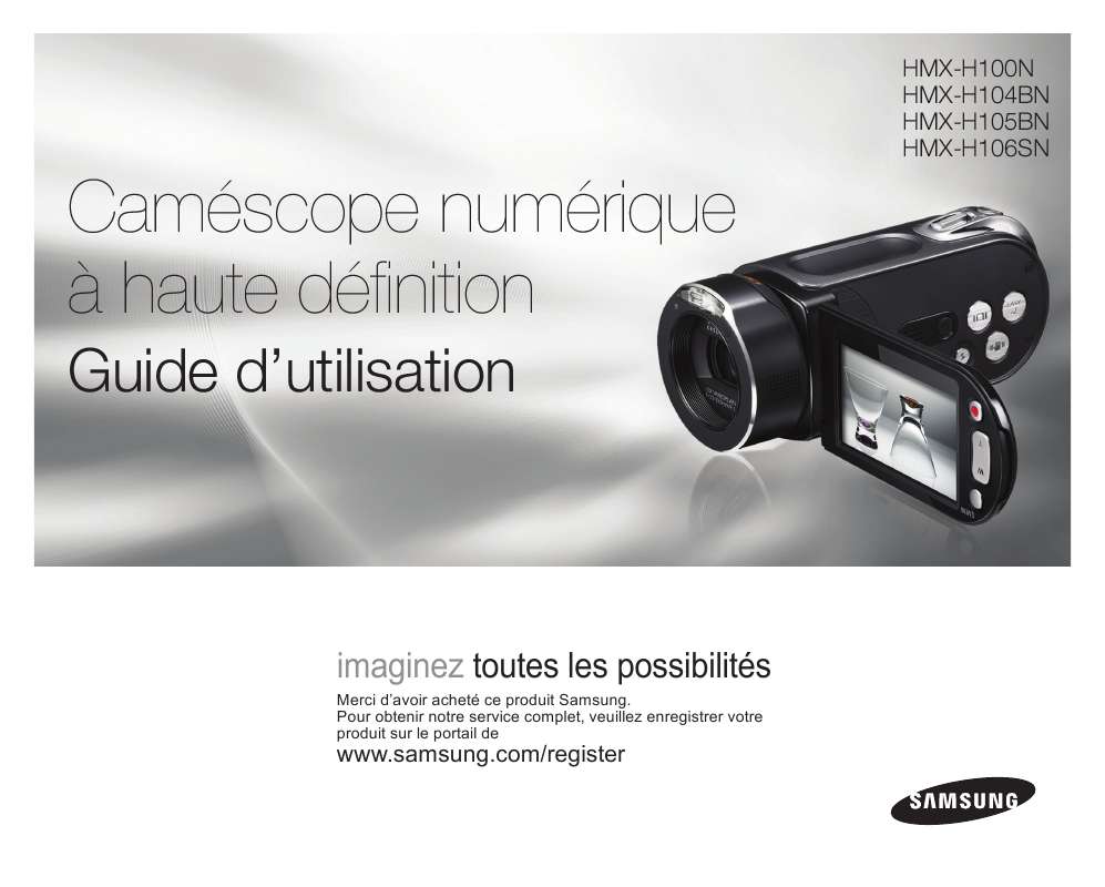 Guide utilisation SAMSUNG HMX-H106  de la marque SAMSUNG