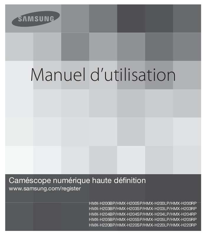 Guide utilisation SAMSUNG HMX-H200  de la marque SAMSUNG