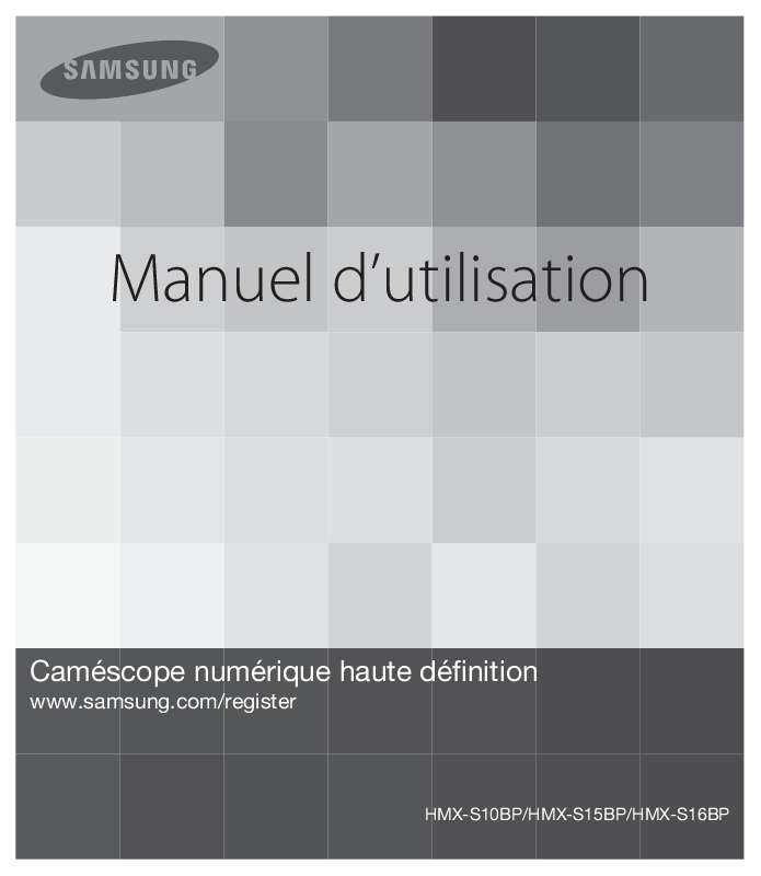 Guide utilisation SAMSUNG HMX-S10  de la marque SAMSUNG