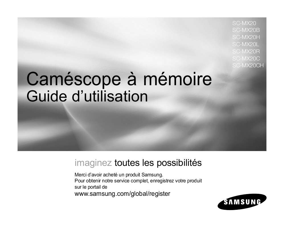 Guide utilisation SAMSUNG SC-MX20L  de la marque SAMSUNG