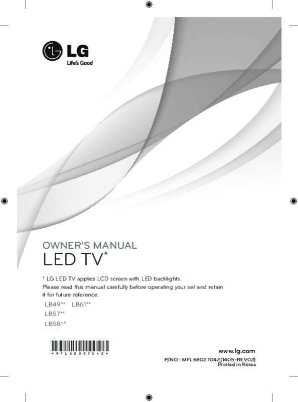 Guide utilisation LG 55LB5820  de la marque LG